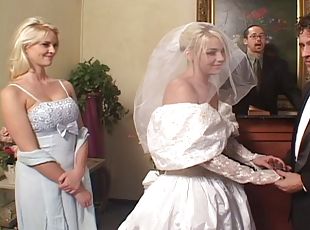 mariée, hardcore, pornstar, mariage