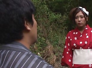 Naughty Japanese Woman Enjoying A Hardcore Doggy Style Fuck In Her Garden