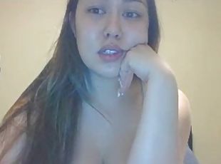 Cute girl showed nice tits on webcam chat