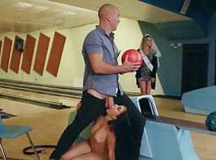 Sean Lawless fucked busty graduate Valerie Kay in the bowling