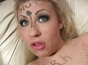 She is a slut and she takes dark meat only