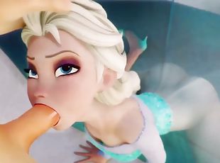 Elsa frozen blowjob