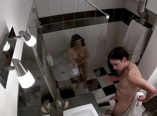 kąpiel, duże-cycki, amatorskie, seks-grupowy, 3kąt, prysznic