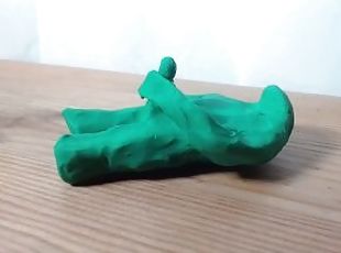 Plasticine Man Plays With His Clay Cock - Stop Motion Porn