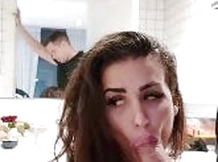 HOT HOMEMADE SUCKING AND FUCKING A GIANT COCK in the BATHROOM - Alberto Blanco & Susy Gala