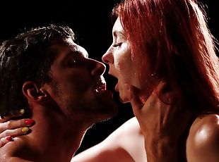 Gorgeous redhead Kate Gold fucked well by a randy stud