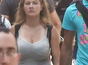 Realy busty girl on the streat
