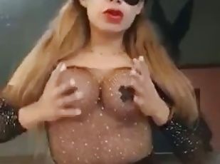 transsexuelle, anal, fellation, jouet, latina, jeune-18, mexicain, bout-a-bout, solo