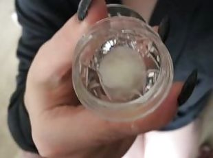 My Girlfriend Drinks my Cum From a Glass