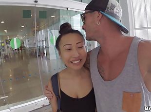 Big Tits And Booty Asian Chick Gets Fucked In Public