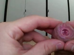 masturbation, amateur, énorme-bite, branlette, serrée, fétiche, solo, bite