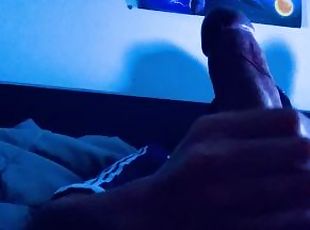 Laying Down & Stroking 8 inch Cock