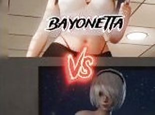2B Nier Automata Vs Bayonetta! Who Win???