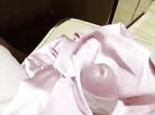 another lonely night handjob with housewife satin pink coat  part: 1