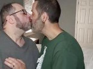 papá, amateur, gay, sexo-en-grupo, regordeta-chubby, besando, marido, papi, oso
