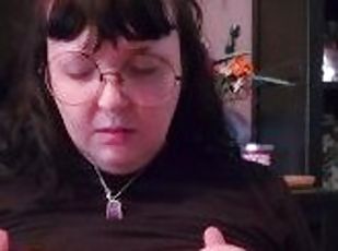 Raven Moan, Sexy BBW Goth Nerd Wants you to Cum on her Big Tits (Full Video)