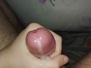 masturbation, amateur, ejaculation-sur-le-corps, énorme-bite, branlette, ejaculation, attrapée, solo, bite