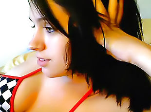 Webcam bikini girl striptease and toy sex