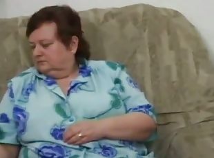Busty BBW Granny Caught Wanking By Her Neighbor Stud