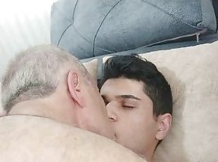 pappa, hårig, gammal, amatör, anal, mogen, avsugning, cumshot, gay, kyssar