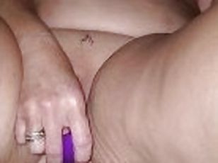 Slutty Hotwife plays with her pussy.