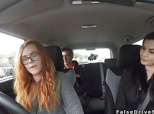 Threesome Ffm Fuck In Car