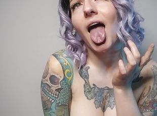 Ahegao Moaning ASMR - PASTEL ROSIE Tongue Fetish - Playing With My Soft Sensitive Nipples And Drool