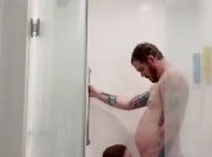 Sweet shower Blowjob with Steamy sex