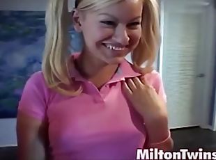 Milton Twins with lesbian friends love to lick their pussy
