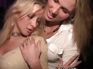 Three amazing party girls have a hot lesbian threesome