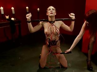 Painful story in the BDSM underground with two cruel persons