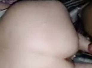 Dirty slut takes cock in mouth and cum on ass