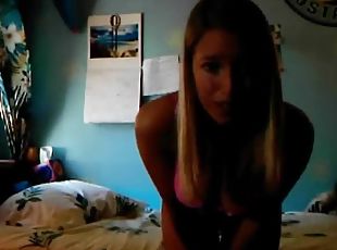 Gorgeous Blonde Plays With Her Pink Teen Pussy