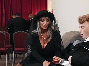 Dirty granny Sally D'angelo enjoys having sex with a younger man