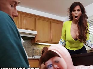 Syren Demer And Lina Paige In Aj Fucks His Hot Stepmom Replaces His Doll With A Real Pussy