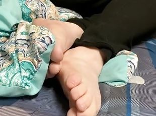 Sexy Feet Resting by Blanket
