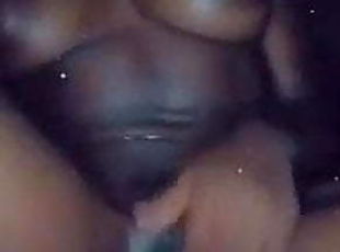 Horny African teen with nice big tits 