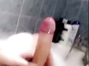 mandi, mastubasi, amatir, penis-besar, remaja, inggris, seorang-diri, basah, penis