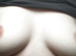 {HD} Having fun rubbing my tits! Natural & sexy!