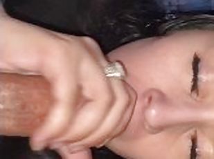 HORNY CUMSLUT BEGGING FOR FACIAL AFTER TALKING DIRTY WHILE SLOBBERING ON A BIG YUMMY COCK