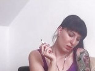 webkamera, fetišs, smēķēšana, brunete, realitāte