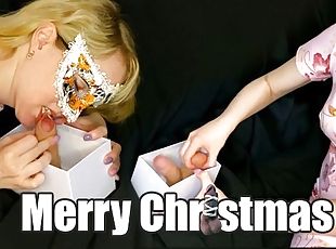 Hot milf opens the gift and wishes the pornhub community a Merry Christmas