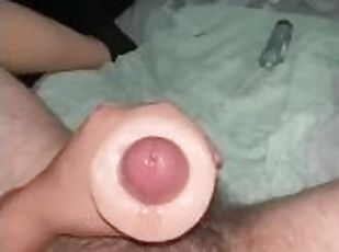 masturbation, amateur, ejaculation-sur-le-corps, énorme-bite, jouet, ejaculation, solo, bite