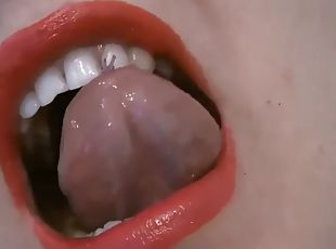 Giantess vore mouth tongue fetish swallowed alive close-up uvula