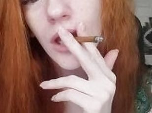 dilettant, paar, rothaarige, fetisch, allein, rauchen