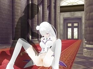 3D HENTAI Emilia feels fingers in her pussy