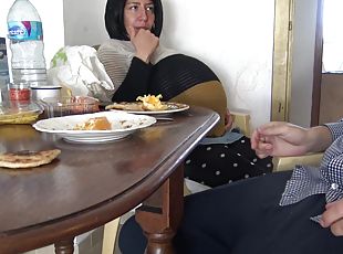 Omg!!! Perverted Pregnant Stepmother Swallows His Cum For Breakfast!!!