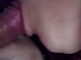 Sloppy head in the morning on Snapchat , waking him up with his dick in my mouth