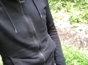 Pissing and wanking in the forest