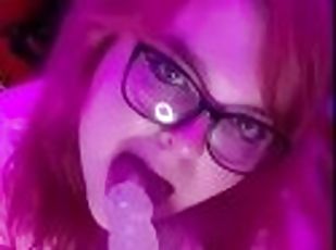 Thank you for 1000 Subscribers! Cute BBW Gagging on a Dildo for you.